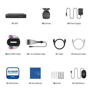 Annke 1080P HD TVI Bullet an ninh máy ảnh H.265 + tầm nhìn ban đêm với thông minh EXIR IR IP67 DVR Kit an ninh Hệ thống camera - Product Image 6