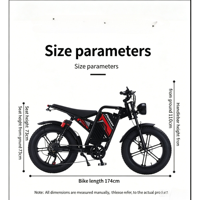 Vélo Électrique Urbain à Succès Commercial 48V 1000W Double Moteur Pneus Larges E-bike Sans Balais Double Suspension Pneus Neige Tout-Terrain Batterie Lithium