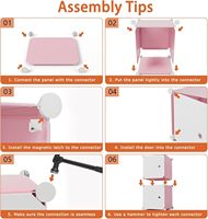 Armoire en cubes de plastique pliable et extensible pour bébés et enfants, écologique, moderne, motif dessin animé, pour chambre d'hôpital et chambre à coucher - Vente en gros usine