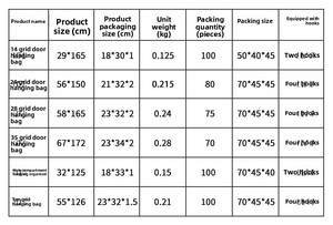 门上24个口袋挂鞋整理器供应商 - Product Image 5
