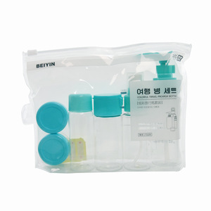 Juego de botellas de viaje Yan Ying, 7 piezas, de plástico, portátiles, para rellenar cosméticos, para maquillaje y uso diario. - Product Image 5