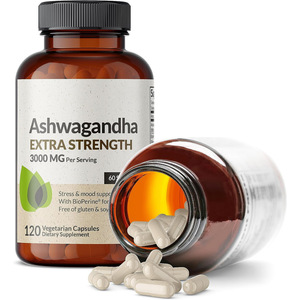 Estratto di Radice di Ashwagandha in Polvere di Alta Qualità con 10% di Withanolidi, <span class=keywords><strong>Capsule</strong></span> di Ashwagandha con Etichetta Privata - Product Image 2