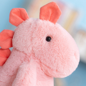 Peluche Drago <span class=keywords><strong>Rosa</strong></span> Abbracciabile con Palline Antistress, Morbido Dinosauro Imbottito in Cotone PP, Regalo Speciale Carino - Product Image 5