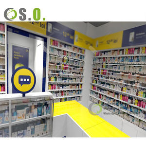 Vitrine de pharmacie moderne personnalisée Présentoir de meubles de pharmacie Étagères de pharmacie en bois - Product Image 3