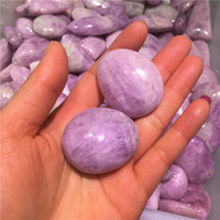 Vente en gros de pierre de guérison en Kunzite polie en cristal naturel