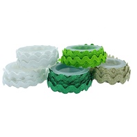 E-Magic Ruban Zig Zag Personnalisé en Forme de Dentelle Métallique Argentée Brillante Ruban Ric Rac pour Accessoires de Vêtement Décoration