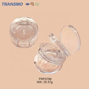 Empty <b>Blush</b> Container Makeup Crystal Compact case Containers Oem Transparent Round Empty Press Powder case Free Samples - Product Image 1