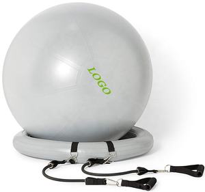 Ball Chair, Esercizio Stabilità Sfera di Yoga <span class=keywords><strong>con</strong></span> Base Fasce di Resistenza per la Casa e Ufficio Scrivania, sede a sfera <span class=keywords><strong>con</strong></span> pompa - Product Image 1