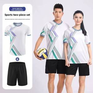 Conjuntos de Ropa Deportiva de Poliéster Transpirable de Secado Rápido para Bádminton, <span class=keywords><strong>Tenis</strong></span> de Mesa, Voleibol, <span class=keywords><strong>Tenis</strong></span>, Entrenamiento Deportivo, Manga Corta, para Hombre y Mujer - Product Image 3