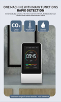 Moniteur de qualité de l'air 4-en-1 dispositif de surveillance du CO2 multifonctionnel/détecteur de dioxyde de carbone testeur thermo-hygromètre horloge