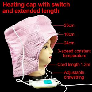 Gorro de calentamiento y secado con aceite, Gorro de calentamiento eléctrico trasero extendido, Gorro de cuero PU, Gorro de cuidado, Gorro de evaporación - Product Image 5