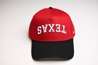 Sombreros de Material de tela personalizada de algodón rojo grande, gorras deportivas de 5 paneles, gorra ajustable de béisbol con bordado de verano neutro para hombre y mujer