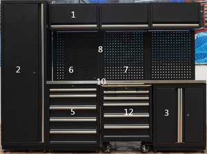 GDL Premium Officina Professionale & Garage Tool Cabinet Durevole in Acciaio Carrello con Kraft Germany Utensili a Mano Set per la Meccanica - Product Image 3
