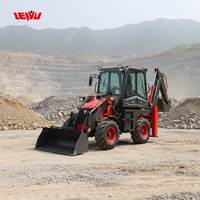 Ekskavator Mini Towable Laris Manis Bersertifikasi CE EPA, Loader Backhoe Mini Besar, Retroexcavadora, Traktor Pertanian 4x4, Loader Backhoe Kecil