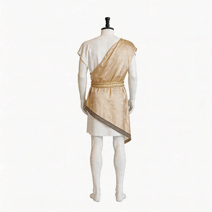 Costume <span class=keywords><strong>de</strong></span> dieu grec romain antique pour homme, tunique blanche, toge dorée, Zeus, Apollon, Héraclès, <span class=keywords><strong>mythologie</strong></span>, costume <span class=keywords><strong>de</strong></span> fête d'Halloween - Product Image 4
