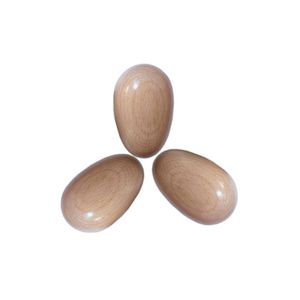 เครื่องดนตรีออร์ฟ ของเล่นไม้บีช ไข่ไม้สำหรับการศึกษาปฐมวัย สีไม้ธรรมชาติ ไข่เสียงไม้ - Product Image 2