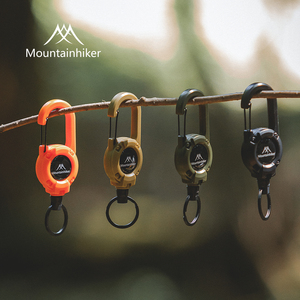 Mountainhike Outdoor Camping Mousqueton Anti-Loss Lanyard Sac à dos Porte-clés portable Boucle rétractable en fil d'acier - Product Image 2