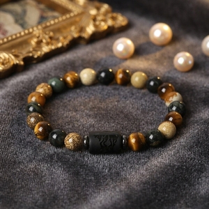 Pulsera de Piedras Naturales de Ojo de Tigre, 12 Signos del Zodiaco, Regalo de Astrología <span class=keywords><strong>para</strong></span> Cumpleaños, <span class=keywords><strong>para</strong></span> Mujeres y Hombres, Éxito de Ventas Internacional - Product Image 2