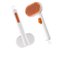 Brosse automatique à un bouton pour enlever les poils de chien, peigne pour animaux à poils longs, démêlant et massant, écologique pour chiens et chats
