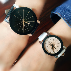 3975 <strong>Couple</strong> <strong>Watches</strong> Fashion Lovers <strong>Watches</strong> Casual and Quartz Dial Clock Leather Wrist <strong>Watch</strong> - Product Image 2