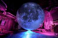 Décoration de fête et publicité événementielle : Lune géante gonflable LED pour décoration d'événements extérieurs