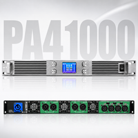 Amplificateur numérique haute puissance 4 canaux 1000W avec écran d'affichage, amplificateur DJ professionnel, système de haut-parleurs pour subwoofers, métal