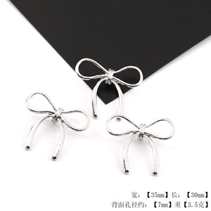 Bowknot Zinc Alloy Charm Pendant For DIY Jewelry Making Unisex Accessory <b>Gift</b> Decor - Product Image 3