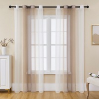 Cortinas Translúcidas de Voile con Degradado Gradual para Ventanas de Sala de Estar, Balcón y Ventanal, Listas para Usar, Directo de Fábrica