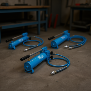 <b>Manual</b> Hydraulic <b>Pump</b> With Flexible Hose And Quick Coupling For Industrial Use - Product Image 3