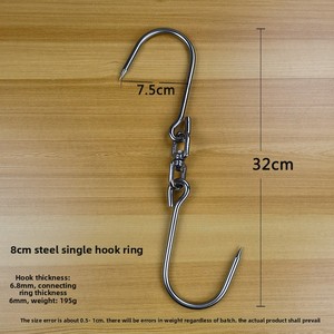 Yolecen Bán Buôn Thêm Dày Thép Không Gỉ Thịt Móc Cho Thịt <span class=keywords><strong>L</strong></span>ợn Thịt Bò Thịt Ba rọi Ham Slaughterhouse <span class=keywords><strong>L</strong></span>ớn Kim Loại S Móc - Product Image 6