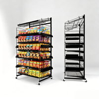 Étagère de supermarché pour bonbons au chocolat présentoir de snacks présentoir de chips de pommes de terre en fil métallique