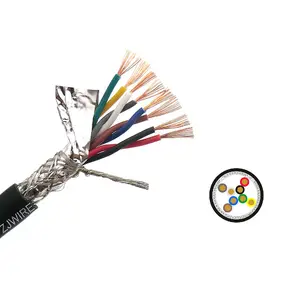CE Certification RVVSP/RVSP Twisted Pair Shielded Signal Cable Copper core PVC insulated shielded PVC sheathed flexible cable