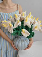 Rose en tissu pelucheux CHIQUE, fleur de lys réaliste, orchidée réaliste, rose pour la décoration