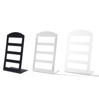 Présentoir à boucles d'oreilles rectangulaire en acrylique à 24 trous, design découpé, support de rangement moderne à quatre niveaux