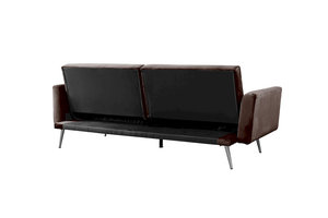 Divano Letto Futon Pieghevole a Tre Posti Imbottito e Trapuntato per Hotel, Ospedali e Soggiorni - Divano Reclinabile Trasformabile - Product Image 6