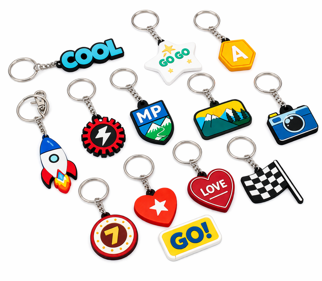 Custom Soft PVC Keychain Waterproof Logo Rubber Key Holder for Promotion Souvenir Travel Event Gift Wholesale