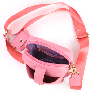 Sac bandoulière mini rose pour femme en cuir PU avec <span class=keywords><strong>pochette</strong></span> pour téléphone et sangle réglable – Stock disponible en entrepôt étranger - Product Image 5
