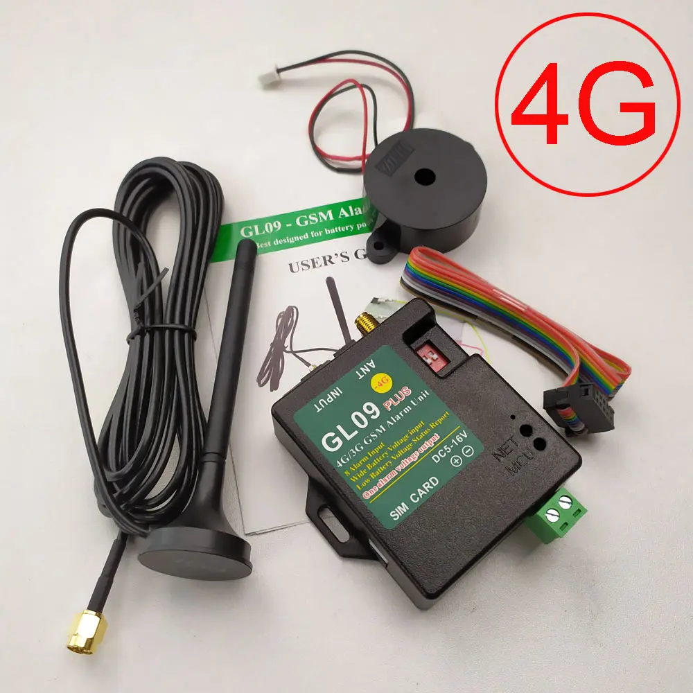 Kotak Alarm GSM GL09Plus Versi 4G, SMS 8 Saluran Super Kecil Alarm Sistem untuk Australia, AS