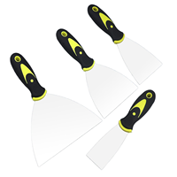 Lot de 4 Spatules à Enduit Multiples, Lames en Acier Carbone Premium, Poignée Ergonomique en Caoutchouc, Idéal pour le Bricolage