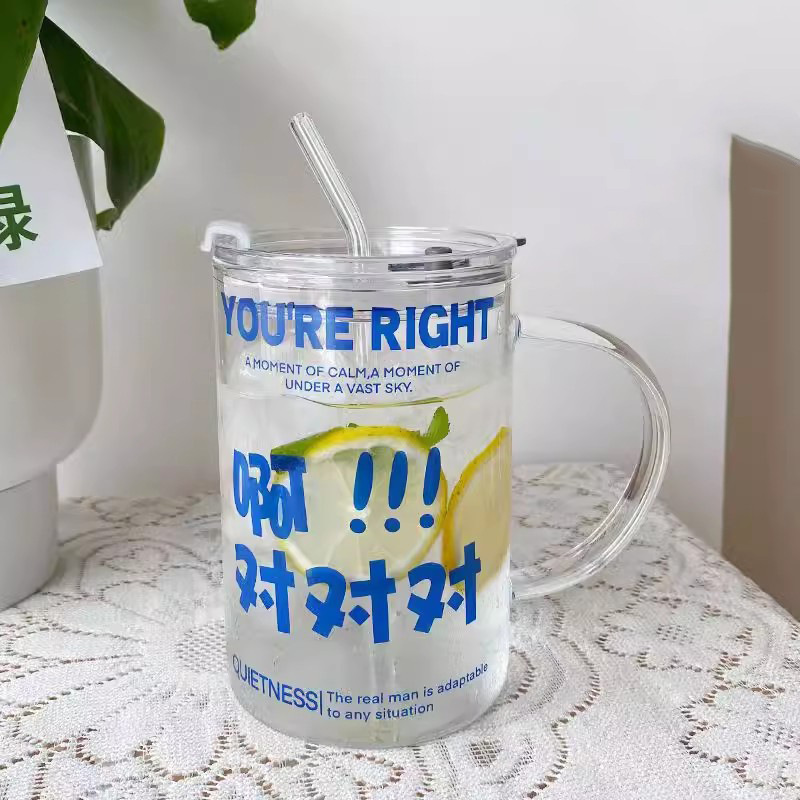 Ah oui, oui, oui, [paille en verre avec couvercle pour une seule tasse]