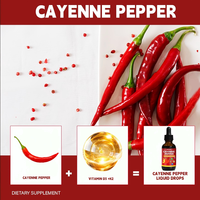 Nouveau 2025 : Gouttes liquides orales de 60 ml à base d'extrait de piment de Cayenne avec aubépine et racine de betterave, favorisant le métabolisme chez l'adulte