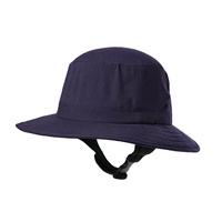 Vente en gros de casquettes de surf unisexes en polyester de protection contre les radiations pour le surf avec logo personnalisé chapeaux seau avec mentonnière