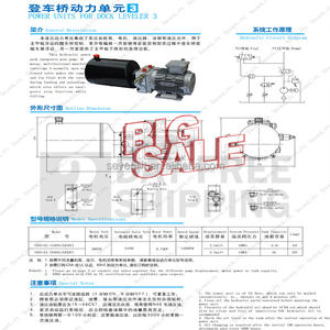 ए 220v a380v dc24v डॉक लेवलर मोटर हाइड्रोलिक पंप यूनिट के लिए हाइड्रोलिक पंप यूनिट - Product Image 2