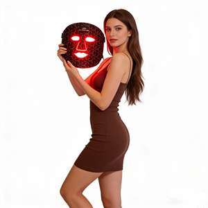 Reseñas de Máscaras Faciales Terapéuticas, Reseñas de Silicona Flexible Infrarroja, Máscara Facial de Luz LED Roja de 630nm, 850nm, 465nm, Terapia de Luz de Silicona - Product Image 1