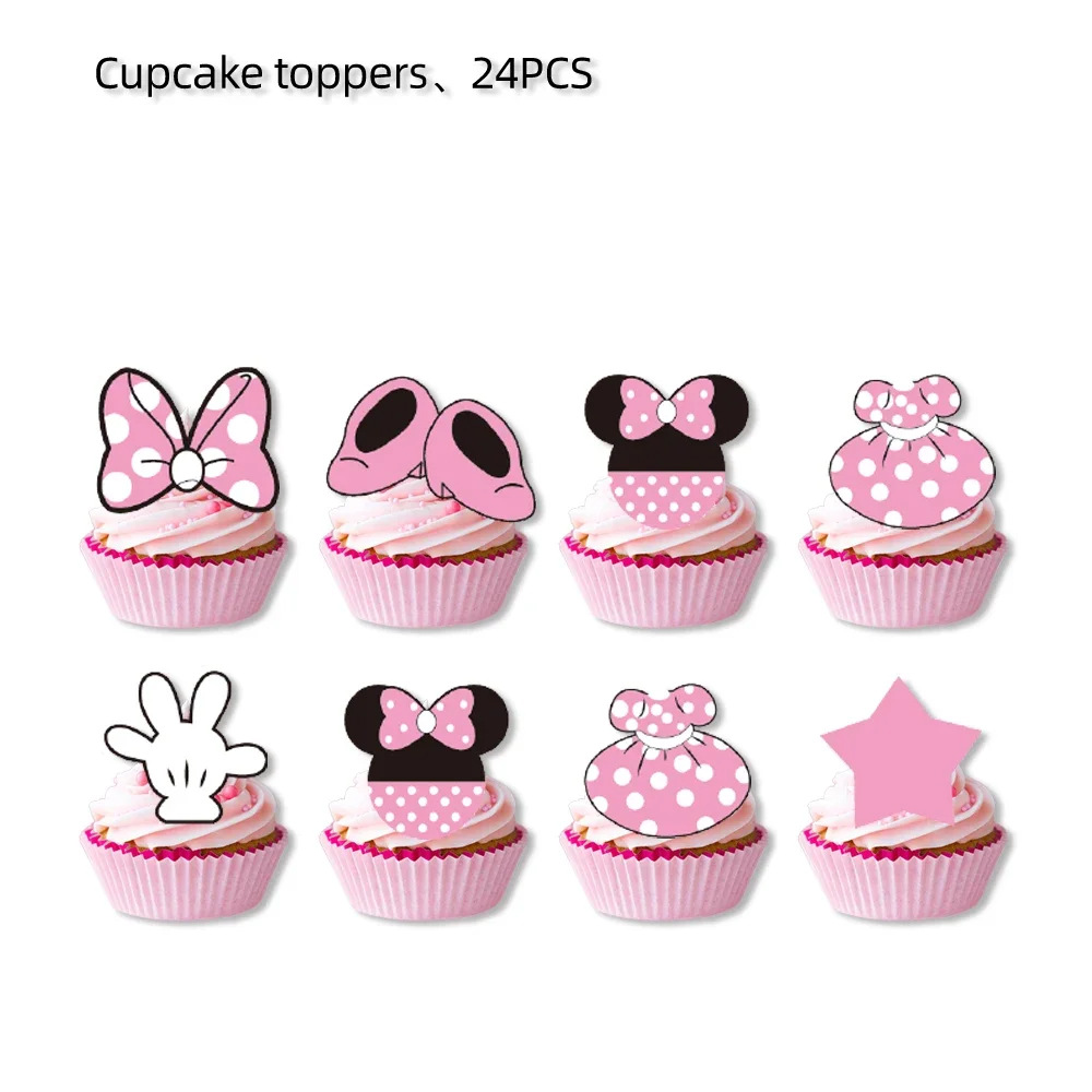 Noir - 24 décorations pour cupcakes