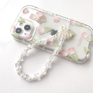 Charme de téléphone élégant en cristal acrylique avec nœud papillon, <span class=keywords><strong>bijoux</strong></span>, cordon, bracelet, porte-clés anti-perte, pendentif Fntech 15cm - Product Image 5