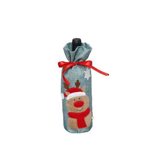 Housse de bouteille de vin, 1 pièce, mignon cadeau de noël, civer, cadeau de noël, vente en gros - Product Image 1
