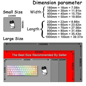 Alfombrilla de ratón grande de goma para teclado, alfombrilla de ratón antideslizante para jugadores, HD alfombrilla de ratón para ordenador portátil, alfombrilla de ratón para PC, derivado de Anime - Product Image 6