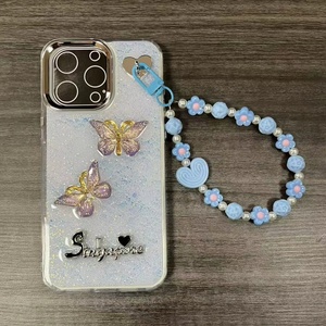 Funda de Teléfono TPU con Brillantina y Cadena de Mariposa para Samsung A56 A36 A17 A16 A07 A06, Carcasa Trasera para Chicas <span class=keywords><strong>VIVO</strong></span> Y31D X300FE V70 <span class=keywords><strong>V23</strong></span> - Product Image 4