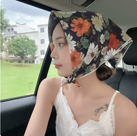 Op maat bedrukte katoenen vierkante doek draagbare decoratieve hoofdsjaal stof bandana buiten bijpassende portretfotografie cadeaudoos ornament